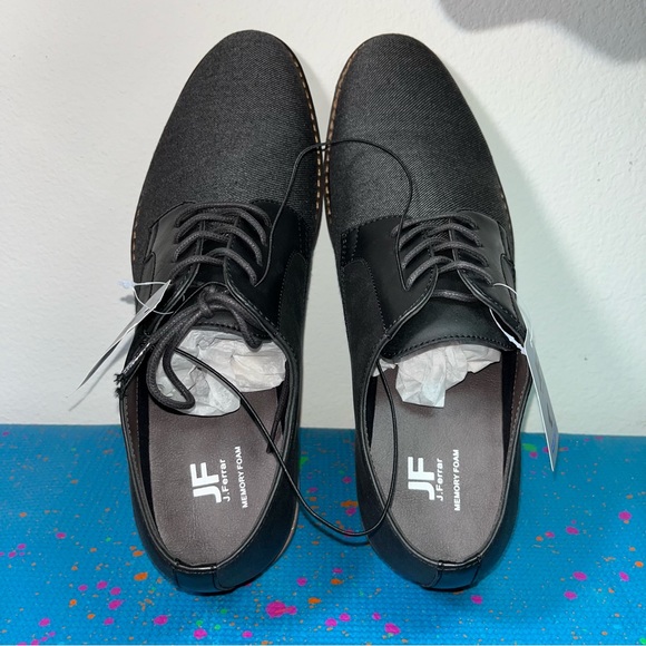 Brand new JF j.Ferrar marcus black oxford casual shoes faux leather size 11M - Picture 5 of 9